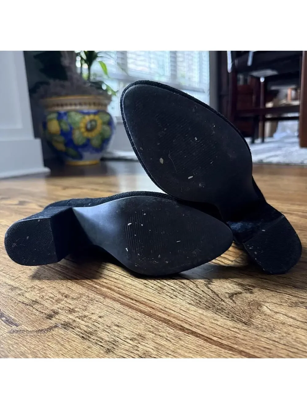 🖤 Steve Madden Rookie Black Suede Ankle Booties Size 8M
